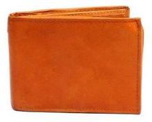 Tan Brown Plain Leather Wallet For Men