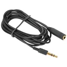 3.5mm Extension Audio Jack Male to Female Cable - Black (2m)