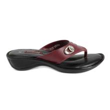 Maroon V-Strap Sandal For Women