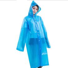 Portable EVA Raincoat Fashion Hooded Clear Thicken Rain Coat