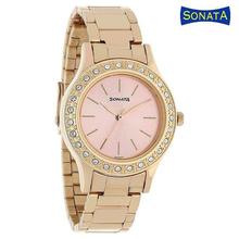 Pink Dial Analog Watch For Women - 8123WM01