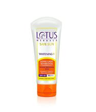 Lotus Herbals Safe Sun Whitening with Long Last Sunblock SPF 40, Instant Whitening Glow, 100g-LHR126050