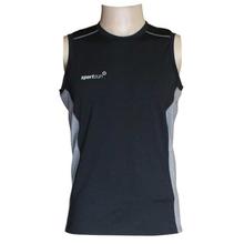 Sport Sun Black/Grey Lycra Tanktop For Men - 37504SPSUMT0599