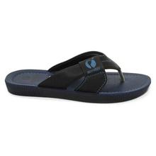 aeroblu Blue/Black Slip-On Slippers For Men - VD52