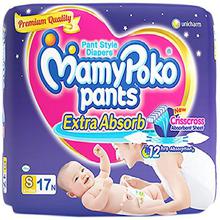 MamyPoko Pants Extra Absorb Diapers, Small (Pack of 17)