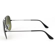 Ray Ban Aviator Black Frame Green Gradient Lens Sunglasses