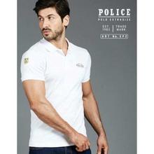 Police XP2 Extra Size Polo T-Shirt- White