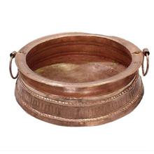 Brass 8" Wide Carved Khadkalo