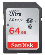 SanDisk 64GB Ultra Class 10 SDHC UHS-I Memory Card 80MBps