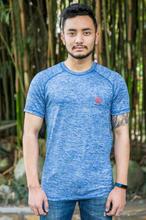 Blue Round Neck Gym T-Shirt For Men