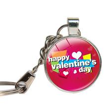 Valentine Day Keychain Glass Cabochon Girlfriend Gifts