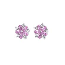Flower earrings _ Wanying jewelry flower earrings s925