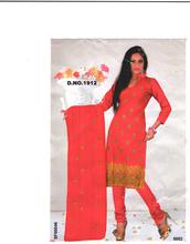 Light Red Kurti With Golden Design For women