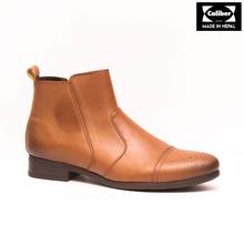 Caliber Shoes Tan Brown Slip On Lifestyle Boots For Men - (P 501 C)