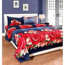 Fabron India Best Premium 160 TC PolyCotton Double Bedsheet with 2 Pillow Covers - Multicolour
