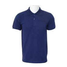 Sparsha Logo Threaded Solid Polo T-Shirt For Men (Navy Blue)