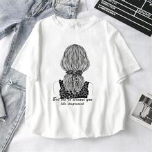 2019 Fashion Cool Print Female T-shirt White Cotton Women