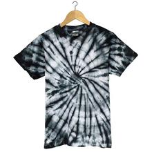 Green/Black Round Neck 100% Cotton Tie Dye T-Shirt For Men