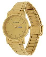 Sonata Champagne Dial Analog Watch for Men NF1013YM08