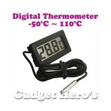 Gadget Hero's Digital Mini LCD Temperature Thermometer with Probe /