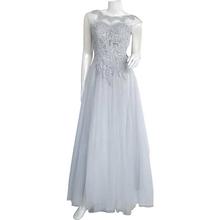 Grey Net Embroidered Gown For Women