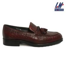 KILOMETER Maroon Front Tassel Designed Loafers For Men