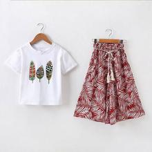 Summer Girls Clothes Sets Baby Girl Short Sleeve Shirt