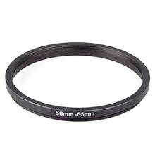 58mm to 55mm Aluminum Step Down Rings Lens Adapter Filter For DSLR Camera