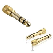 6.5mm Male to 3.5mm Female Audio Converter Plug Stereo Gold Plated Adapter