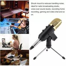 USB Condenser Microphone Sound Recording Audio Studio Bro casting w/ Tripod Stand