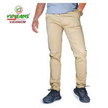 Virjeans Stretchable Cotton Skinny Choose Pants For Men Cream-(VJC 696)