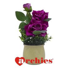 Purple Rose with Vase