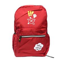 Red Printed Zippered Backpack (Unisex) - 38