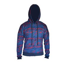 Printed velvet Fur hoodie