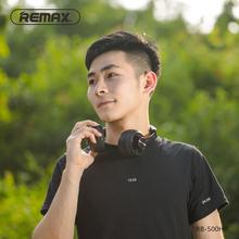 Remax RB-500HB Stereo Wireless bluetooth Earphone Headset Music Headphone HD Sound Microphone - Black