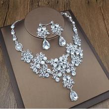 Hot Sale Noble Crystal Bridal Jewelry Sets Hotsale Silver