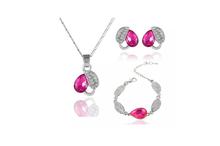 Crystal Drop Jewellery Set