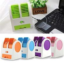 Mini Cooling Fan USB Battery Operated Portable Air Conditioner Cooler Bladeless (Multicolored)
