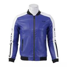 Two Toned Synthetic Leather Jacket For Men - A6606