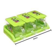 la corsa Plastic 4-Piece Serving Container with Tray Set, Green