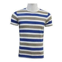 Pepe Jeans Off White/Brown Striped Round Neck Cotton T-Shirt For Men - (PM505818593)