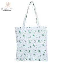 Cotton Linen Printed Shoulder Women Canvas Tote Handbag