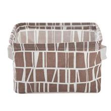 Seluna Desktop Storage Basket Cute Printing Waterproof Organizer Cotton Linen Sundries Storage Box Cabinet Underwear Storage Bag