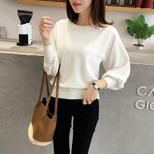 Women Woolen O-Neck Batwing Sleeve T-Shirt