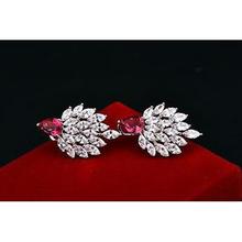 New Big CZ Earrings For Women Micro Pave Cubic Zirconia Crystal