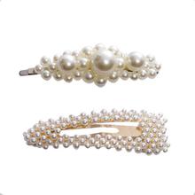 Ins Fashion 1Set Women Girls Elegant Pearls Hair Clips Sweet