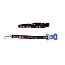 Maroon Flag Printed Pet Body Belt-Large