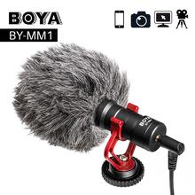 BOYA BY-MM1 Compact On-Camera Video Microphone Youtube Vlogging Recording Mic for iPhone Smartphone DJI Osmo Canon DSLR - BLACK