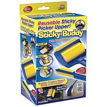 Blue/Yellow Sticky Buddy Reusable Lint Roller/Hair Remover Brush