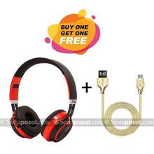 Buy PTron Kicks Bluetooth Bass Headphones & Get PTron Falcon Pro 2.1A Metal Data Cable (IOS or Andriod) For Free